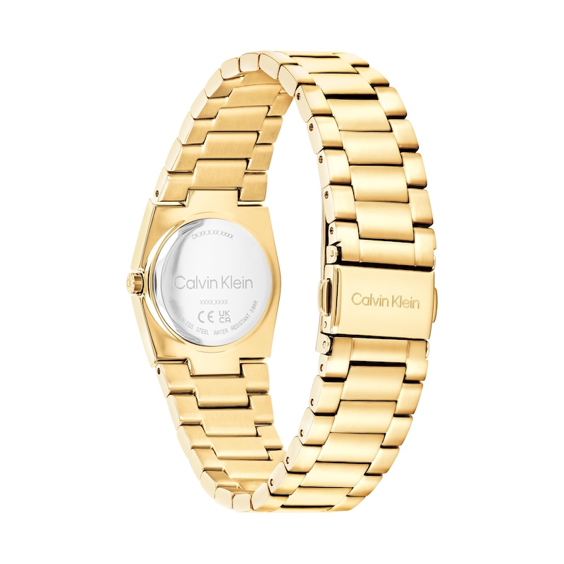 Main Image 3 of Ladies’ Calvin Klein CK Unite Analog Watch with White Dial and Gold-Tone Bracelet (Model: 25100122)
