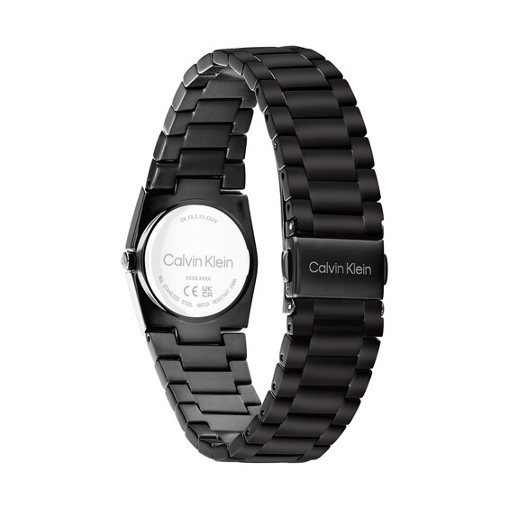 Ladies’ Calvin Klein CK Unite Analog Watch with Black Dial and Black IP Bracelet (Model: 25100125)