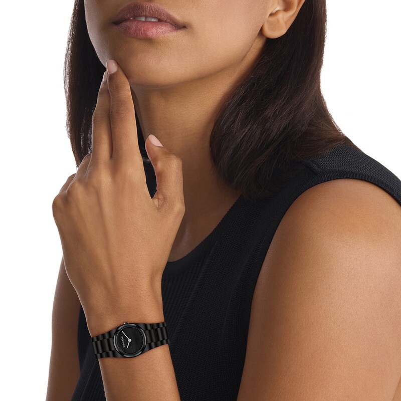 Main Image 4 of Ladies’ Calvin Klein CK Unite Analog Watch with Black Dial and Black IP Bracelet (Model: 25100125)