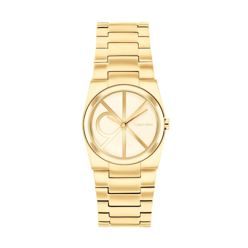 Main Image 1 of Ladies’ Calvin Klein CK Unite Analog Watch with Gold-Tone Dial and Bracelet (Model: 25100127)