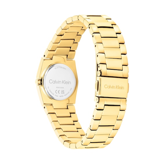 Ladies’ Calvin Klein CK Unite Analog Watch with Gold-Tone Dial and Bracelet (Model: 25100127)