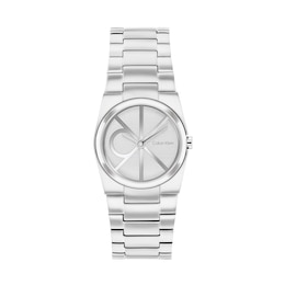 Ladies’ Calvin Klein CK Unite Analog Watch with Silver-Tone Dial and Stainless Steel Bracelet (Model: 25100126)