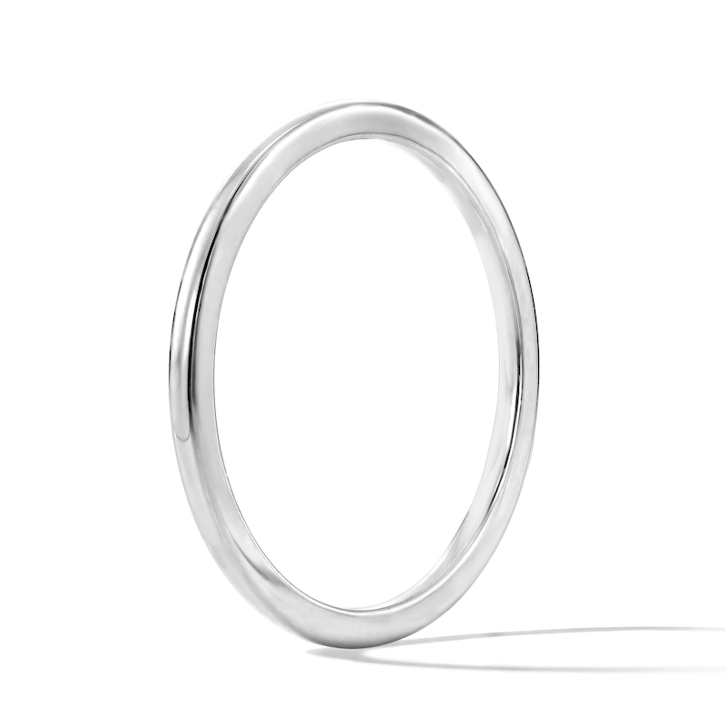 Main Image 3 of 1.0mm Wedding Band in 10K White Gold