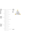 Thumbnail Image 3 of 1/4 CT. T.W. Trillion-Cut Lab-Grown Diamond Solitaire Stud Earrings in 10K Gold (F/VS2)