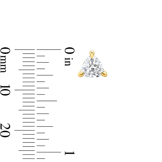 1/4 CT. T.w. Trillion-Cut Lab-Grown Diamond Solitaire Stud Earrings in 10K Gold (F/Vs2)