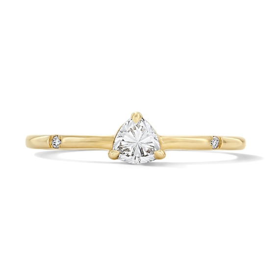 1/5 CT. T.w. Trillion-Cut Lab-Grown Diamond Three-Stone Ring in 10K Gold (F/Vs2)