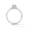 Thumbnail Image 4 of Enchanted Disney Cinderella 3/8 CT. T.W. Pear-Shaped Lab-Grown Diamond Frame Engagement Ring in 10K White Gold (F/VS2)