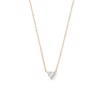 Thumbnail Image 1 of 1/5 CT. Trillion-Cut Lab-Grown Diamond Solitaire Necklace in 10K Gold (F/VS2)