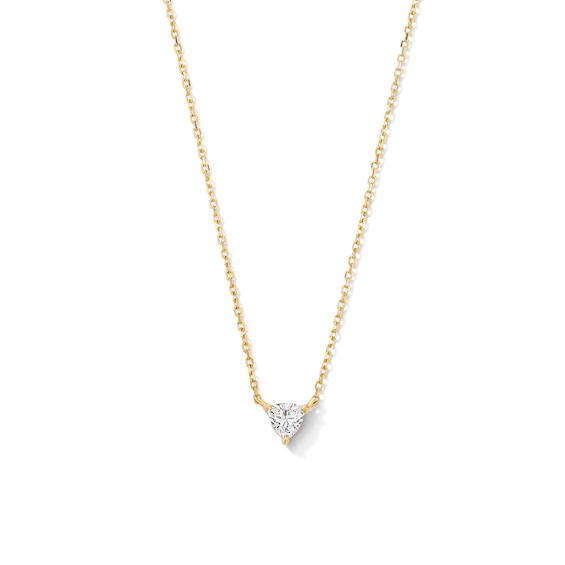 1/5 CT. Trillion-Cut Lab-Grown Diamond Solitaire Necklace in 10K Gold (F/Vs2)