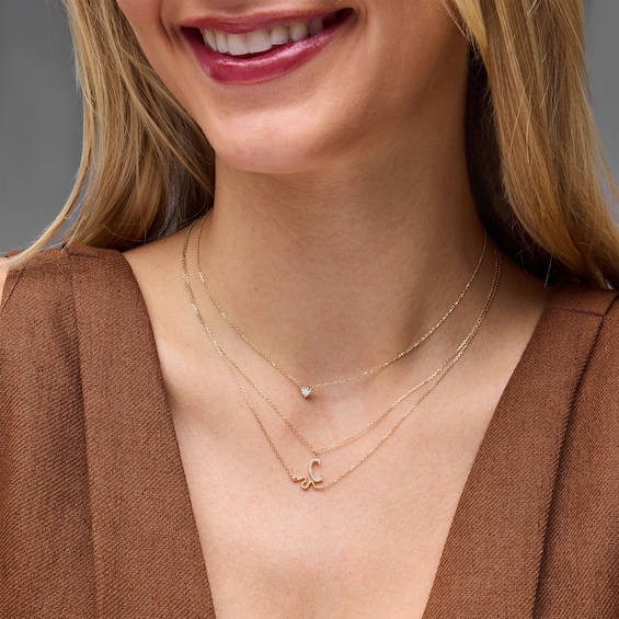 1/5 CT. Trillion-Cut Lab-Grown Diamond Solitaire Necklace in 10K Gold (F/Vs2)