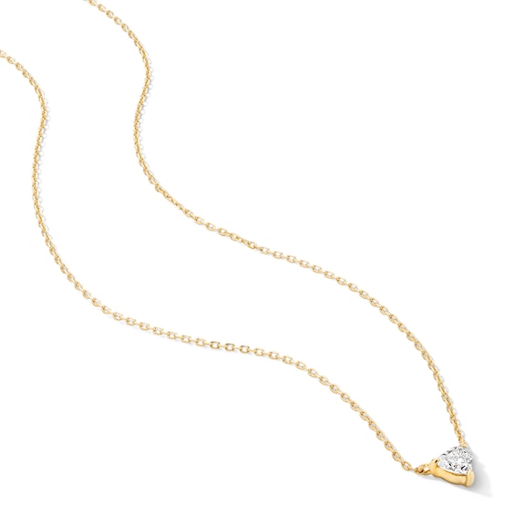 1/5 CT. Trillion-Cut Lab-Grown Diamond Solitaire Necklace in 10K Gold (F/Vs2)