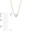 Thumbnail Image 6 of 1/5 CT. Trillion-Cut Lab-Grown Diamond Solitaire Necklace in 10K Gold (F/VS2)