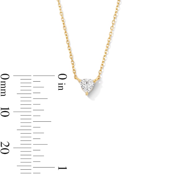 1/5 CT. Trillion-Cut Lab-Grown Diamond Solitaire Necklace in 10K Gold (F/Vs2)