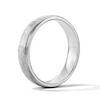 Thumbnail Image 3 of 5.0mm Engravable Hammered Wedding Band in Sterling Silver (1 Line)