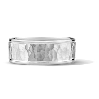 7.5mm Wedding Band in 10K White Gold