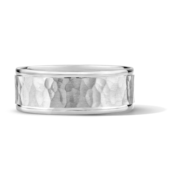 7.5mm Wedding Band 10K White Gold