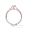 Thumbnail Image 4 of Enchanted Disney Aurora 3/8 CT. T.W. Princess-Cut Lab-Grown Diamond Engagement Ring in 10K White and Rose Gold (F/VS2)
