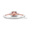 Thumbnail Image 5 of Enchanted Disney Aurora 3/8 CT. T.W. Princess-Cut Lab-Grown Diamond Engagement Ring in 10K White and Rose Gold (F/VS2)