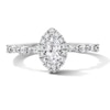 Thumbnail Image 1 of 3/4 CT. T.W. Marquise-Cut Certified Lab-Grown Diamond Promise Ring in Sterling Silver (F/VS2)