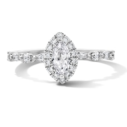 3/4 CT. T.W. Marquise-Cut Certified Lab-Grown Diamond Promise Ring in Sterling Silver (F/VS2)