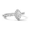Thumbnail Image 4 of 3/4 CT. T.W. Marquise-Cut Certified Lab-Grown Diamond Promise Ring in Sterling Silver (F/VS2)