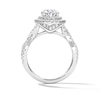 Thumbnail Image 3 of 2 CT. T.W. Oval Certified Lab-Grown Diamond Double Frame Engagement Ring in 14K White Gold (F/VS2)