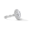 Thumbnail Image 4 of 2 CT. T.W. Oval Certified Lab-Grown Diamond Double Frame Engagement Ring in 14K White Gold (F/VS2)