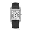 Thumbnail Image 1 of Ladies’ Frederique Constant Carrée 1-1/5 CT. T.W. Diamond Analog Watch with Black Leather Strap (Model: FC-235S2CD6)
