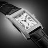 Thumbnail Image 6 of Ladies’ Frederique Constant Carrée 1-1/5 CT. T.W. Diamond Analog Watch with Black Leather Strap (Model: FC-235S2CD6)