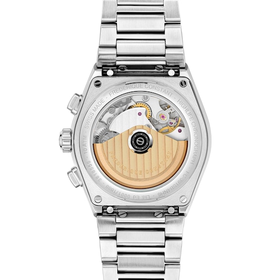 Men's Frederique Constant Highlife Chronograph Automatic Watch with White Dial (Model: Fc-391Sb4Nh6B)