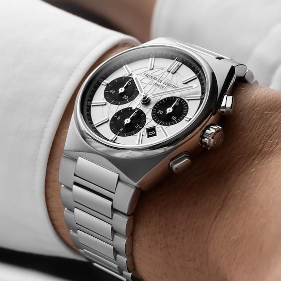 Men's Frederique Constant Highlife Chronograph Automatic Watch with White Dial (Model: Fc-391Sb4Nh6B)