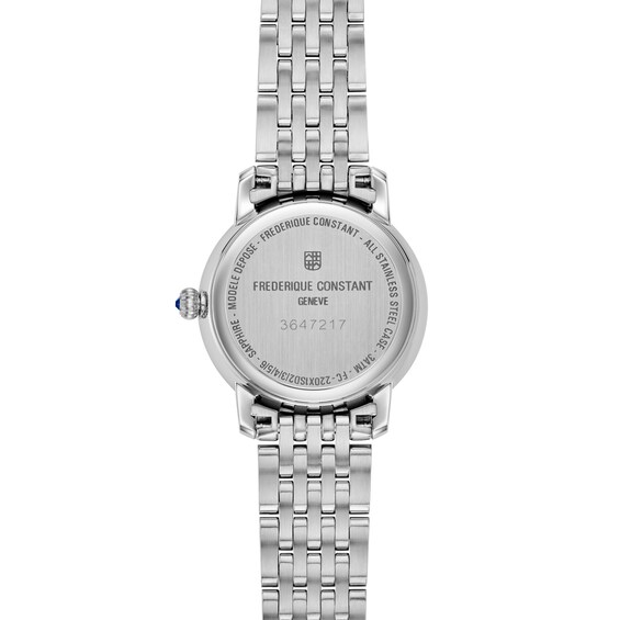 Ladies' Frederique Constant Slimline 5/8 CT. T.w. Diamond Watch with Mother-of-Pearl Dial (Model: Fc-220Mpwd1Sd26B)