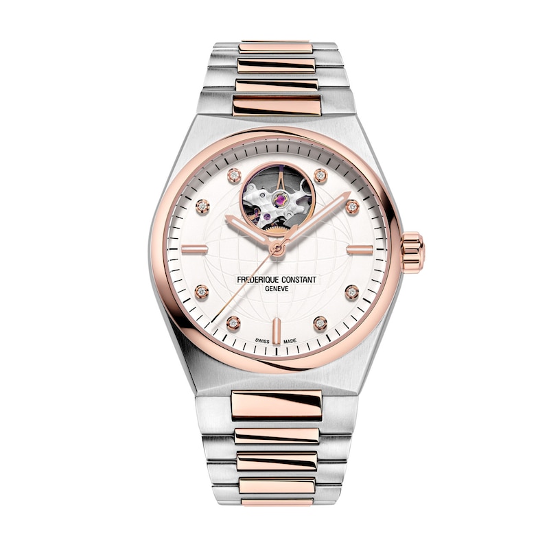 Main Image 1 of Ladies' Frederique Constant Highlife 1/20 CT. T.W. Diamond Automatic Watch with White Dial (Model: FC-310VD2NH2B)