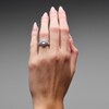 Thumbnail Image 2 of 1-1/4 CT. T.W. Oval Certified Lab-Grown Diamond Double Frame Engagement Ring in 14K White Gold (F/VS2)