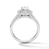Thumbnail Image 3 of 1-1/4 CT. T.W. Oval Certified Lab-Grown Diamond Double Frame Engagement Ring in 14K White Gold (F/VS2)