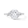 Thumbnail Image 1 of 2-3/8 CT. T.W. Certified Oval and Marquise-Cut Lab-Grown Diamond Engagement Ring in 14K White Gold (F/VS2)