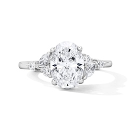 2-3/8 CT. T.W. Certified Oval and Marquise-Cut Lab-Grown Diamond Engagement Ring in 14K White Gold (F/VS2)