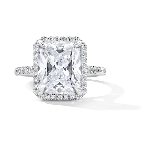 4-3/8 CT. T.w. Certified Radiant-Cut Lab-Grown Diamond Frame Engagement Ring in 14K White Gold (F/Vs2)