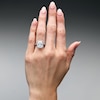 Thumbnail Image 2 of 4-3/8 CT. T.W. Certified Radiant-Cut Lab-Grown Diamond Frame Engagement Ring in 14K White Gold (F/VS2)
