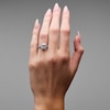 Thumbnail Image 2 of 1-1/4 CT. T.W. Emerald-Cut Certified Lab-Grown Diamond Frame Engagement Ring in 14K White Gold (F/VS2)