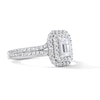 Thumbnail Image 4 of 1-1/4 CT. T.W. Emerald-Cut Certified Lab-Grown Diamond Frame Engagement Ring in 14K White Gold (F/VS2)