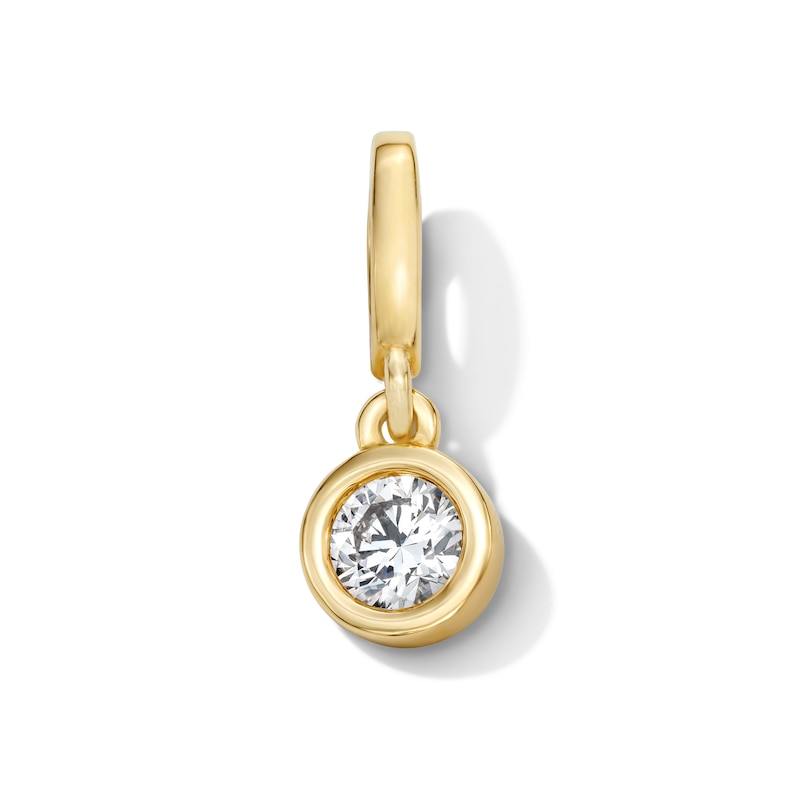 Main Image 1 of Bezel-Set 1/4 CT. T.W. Lab-Grown Diamond Necklace Charm in 10K Gold (F/VS2)