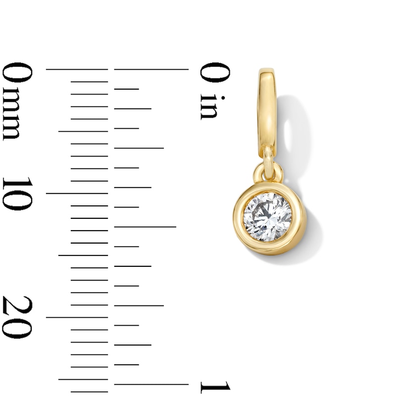 Main Image 2 of Bezel-Set 1/4 CT. T.W. Lab-Grown Diamond Necklace Charm in 10K Gold (F/VS2)