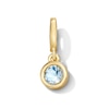 Thumbnail Image 1 of Bezel-Set Aquamarine Solitaire Necklace Charm in 10K Gold