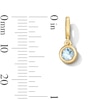 Thumbnail Image 2 of Bezel-Set Aquamarine Solitaire Necklace Charm in 10K Gold