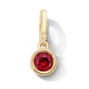 Thumbnail Image 1 of Bezel-Set Garnet Solitaire Necklace Charm in 10K Gold