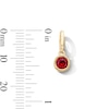 Thumbnail Image 2 of Bezel-Set Garnet Solitaire Necklace Charm in 10K Gold