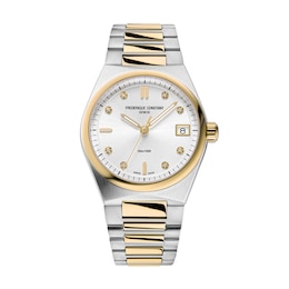Ladies' Frederique Constant Highlife 1/20 CT. T.W. Diamond Two-Tone Watch with Silver-Tone Dial (Model: FC-240VD2NH3B)
