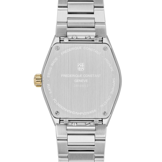 Ladies' Frederique Constant Highlife 1/20 CT. T.w. Diamond Two-Tone Watch with Silver-Tone Dial (Model: Fc-240Vd2Nh3B)