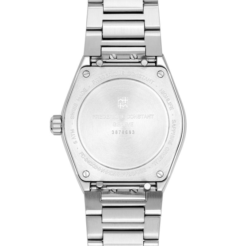 Main Image 3 of Ladies' Frederique Constant Highlife 1/20 CT. T.W. Diamond Analog Watch with Silver-Tone Dial (Model: FC-240BGD2NH6B)